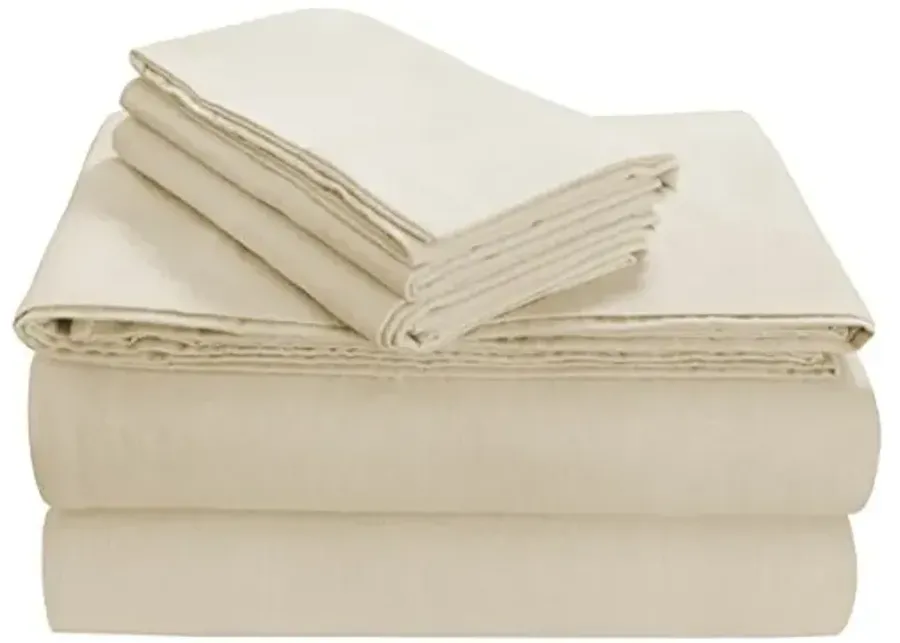 Tribeca Living FL170EDPCSTIV Soft 170-GSM Cotton Flannel Pillowcases,Ivory,Standard-Ivory