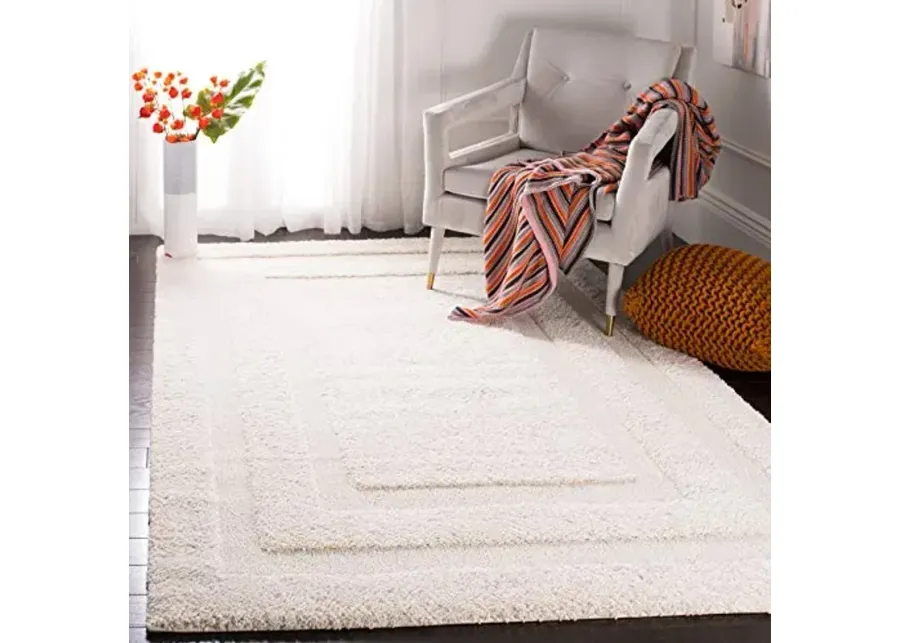 SAFAVIEH Florida Shag Collection Area Rug - 5'3" x 7'6\-Creme