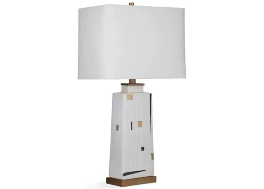 Bassett Mirror Company Fandy Table Lamp in White Ceramic-15
