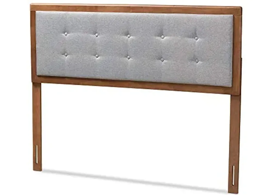 Baxton Studio Headboards, Full, Gray/Walnut-55.9