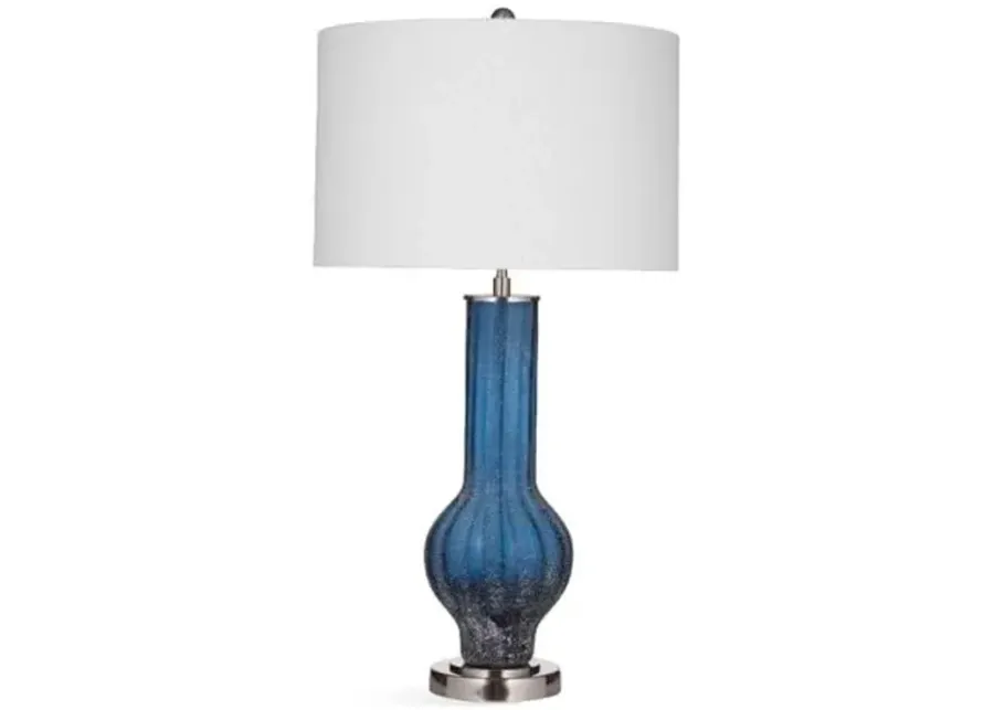 Bassett Mirror Company Sandee Table Lamp in Blue Glass-16