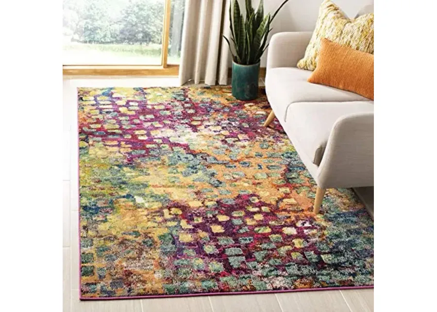 SAFAVIEH Monaco Collection Accent Rug - 4' x 5'7\-Pink, Multi