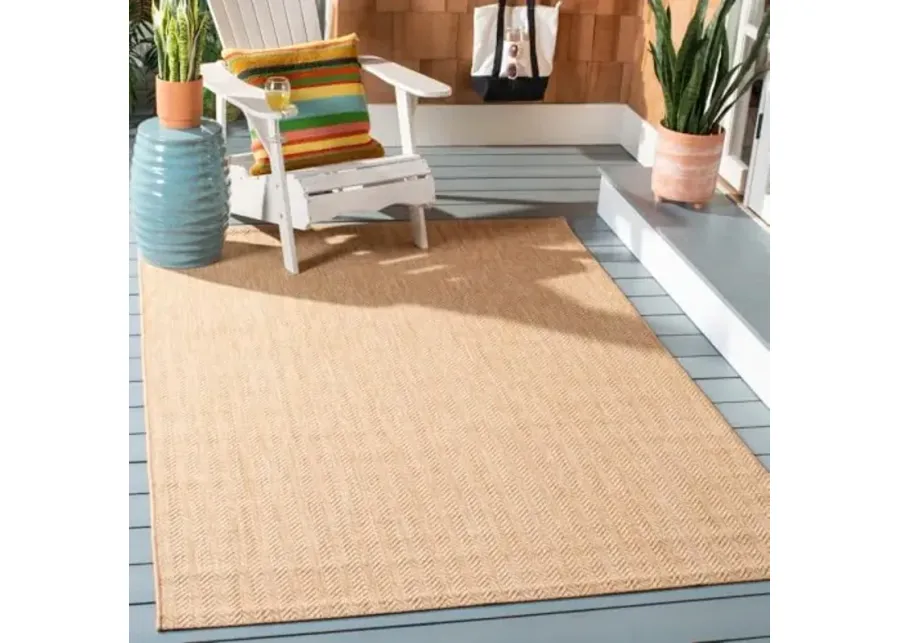 SAFAVIEH Courtyard Collection Accent Rug - 4' x 5'7\-Natural, Cream