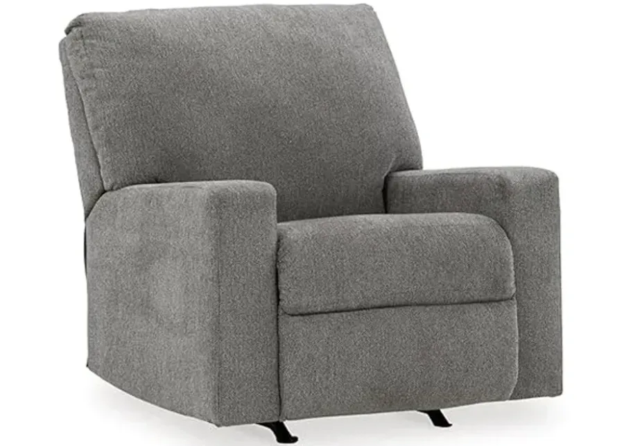 Signature Design by Ashley Deltona Casual Manual Rocker Recliner, Gray-Grey
