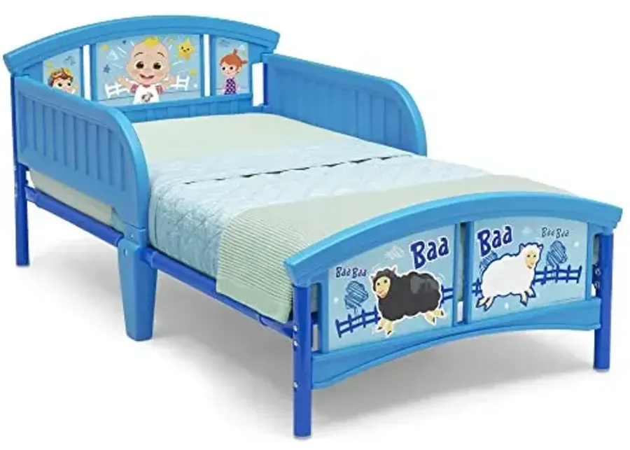 Delta Children Plastic Toddler Bed, Plastic/Steel, CoComelon-Cocomelon