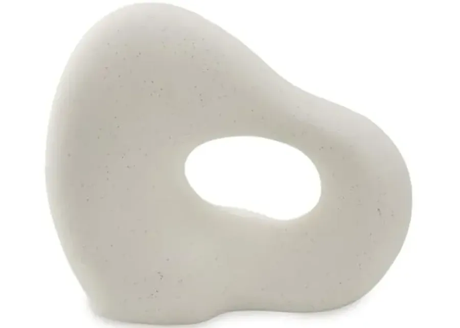 Signature Design by Ashley Arthrow Minimalist Waterproof Ceramic Abstract Sculpture, White-White