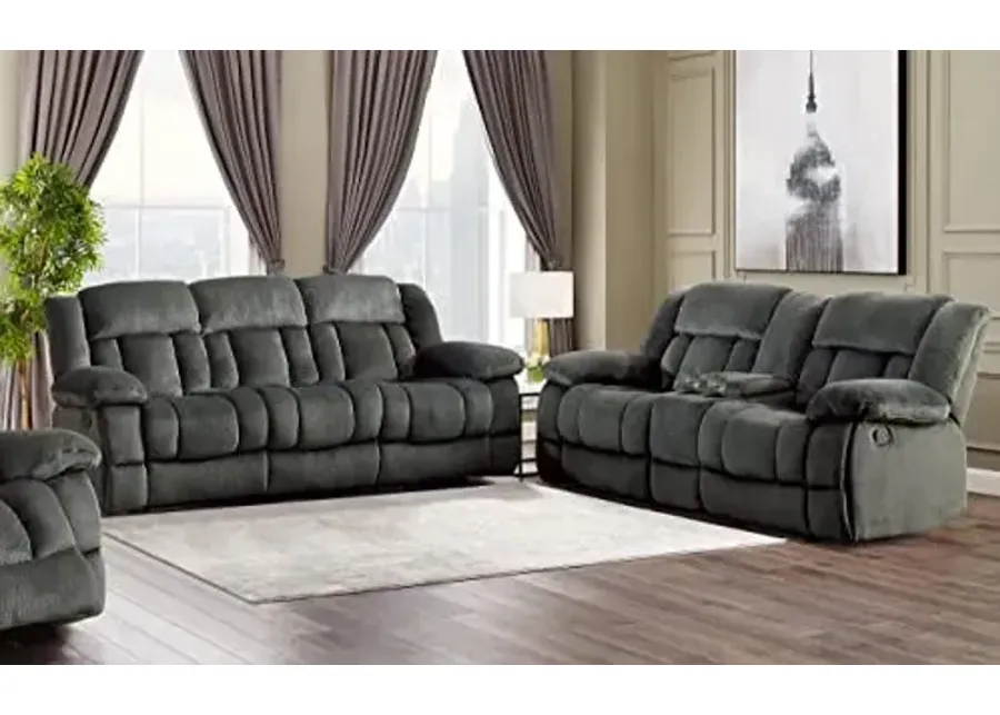 Lexicon Neuport Manual Reclining Living Room Set, 2-Piece, Charcoal-40