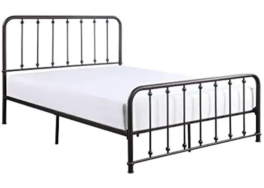 Homelegance Larkspur Metal Platform bed, Full, Antique Bronze-Antique Bronze
