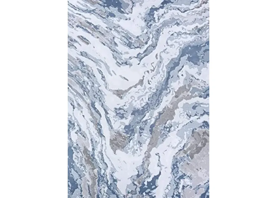Couristan Serenity Abstract Marble Runner Rug, 2'2" x 7'10\-Grey-opal