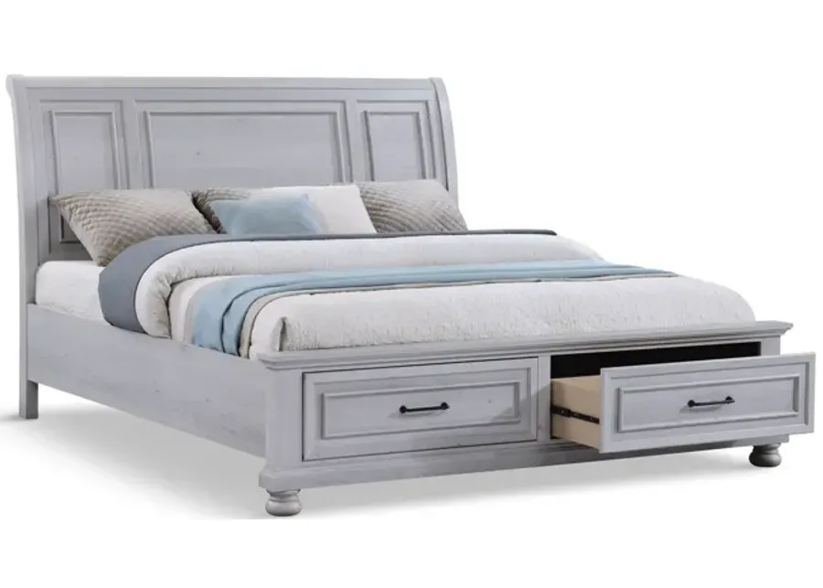 Bedford King Storage Bed - White