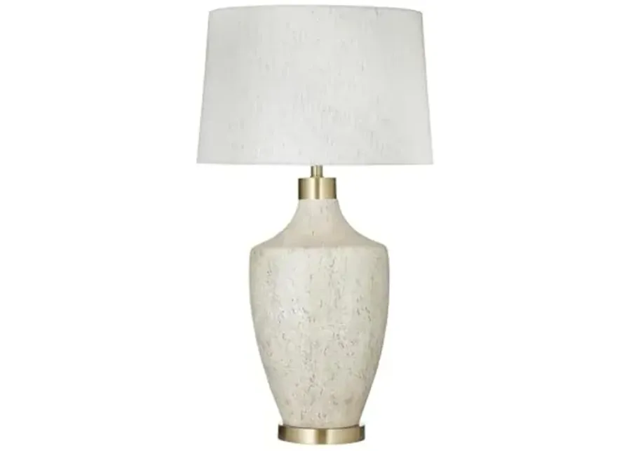 Bassett Mirror Company Neecole Table Lamp - Textured Cream-Cream