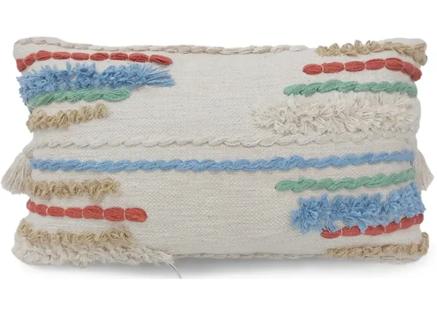 Woven Striped Long Pillow