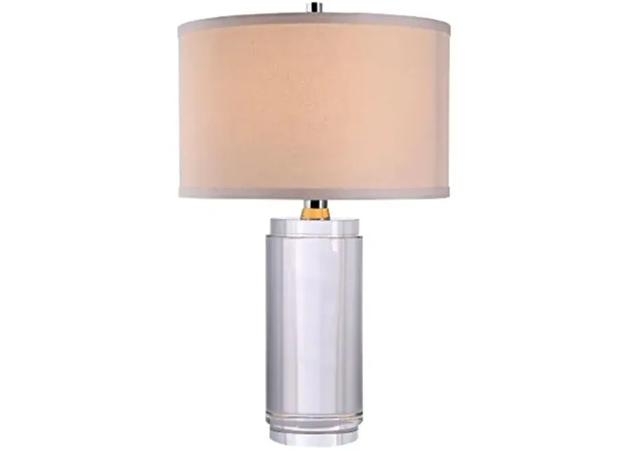 Elegant Lighting TL1016 Regina Collection 1-Light Table Lamp, 13" Depth x 21.5" Height, Chrome Finish, Crystal-Crystal