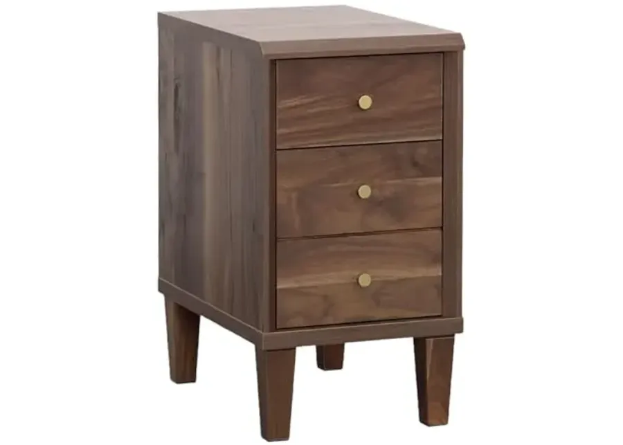 Sauder Willow Place Chair Side Table, in a Grand Walnut Finish-Grand Walnut Finish