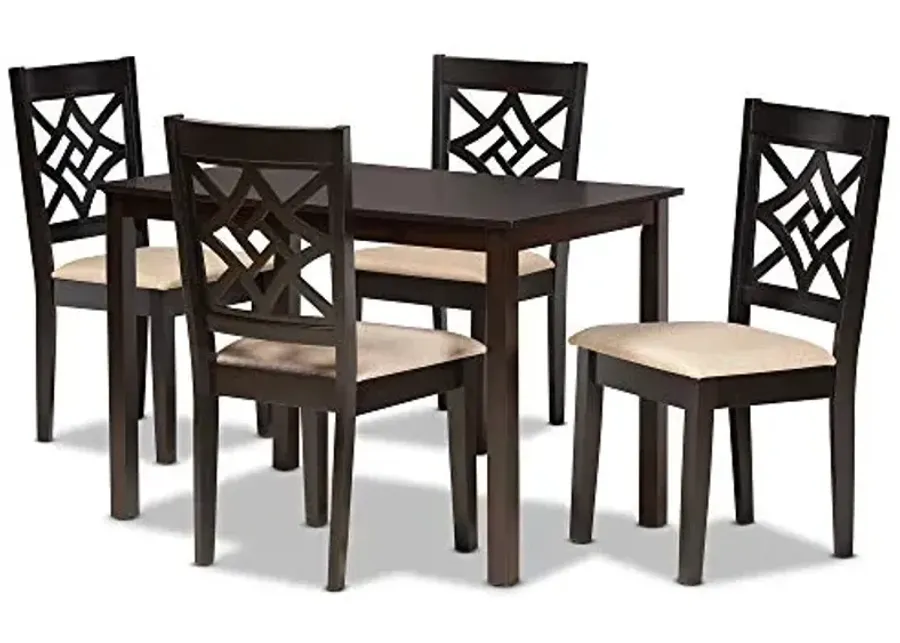 Baxton Studio Nicolette Dining Set and Dining Set Sand Fabric Upholstered and Dark Brown Finished Wood 5-Piece Dining Set-Sand, Dark Brown 1 67244-baxton-studio-nicolette-dining-set-and-dining-set-sand-fabric-upholstered-and-dark-brown-finished-wood-5-piece-dining-set-sand-dark-brown-1.webp