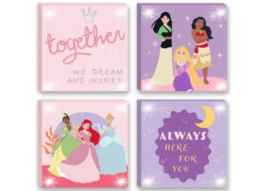 Idea Nuova Disney Princess 4 Pack Canvas LED Wall Art Set,Childrens Wall Hanging Dè
cor,Each Piece 11"x11"-Princess 1 67285-idea-nuova-disney-princess-4-pack-canvas-led-wall-art-set-childrens-wall-hanging-d-cor-each-piece-11-x11-princess-1.webp