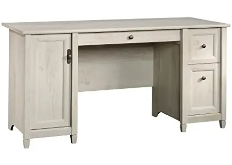 Sauder Edge Water Computer Storage Drawers, Home Office Desk, L: 59.06" x W: 23.23" x H: 29.02\-Chalked Chestnut