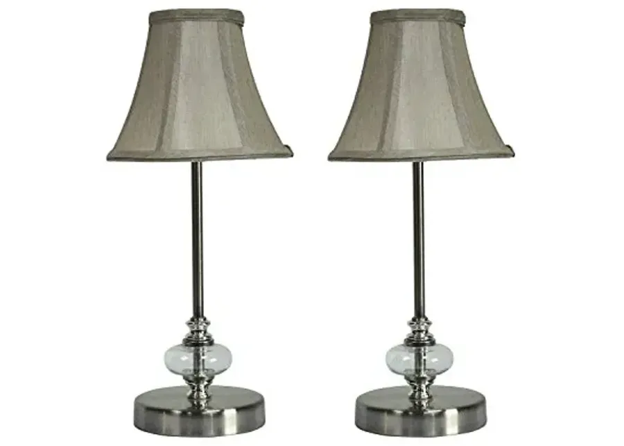 Urbanest Lucas Mini Accent Lamp - Set of 2-Brushed Nickel