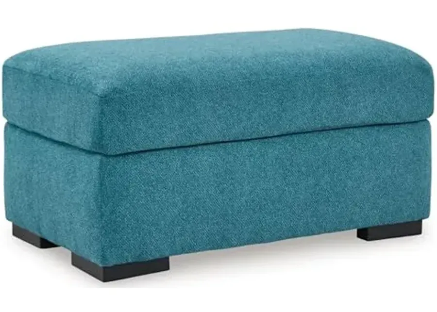 Signature Design by Ashley Keerwick Modern Upholstered Rectangular Ottoman, Blue-Blue