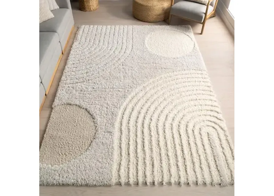 nuLOOM Gloria Abstract Shag Area Rug, 5'3" x 7'3\-Gloria Beige
