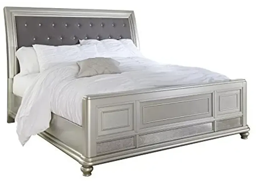 Signature Design by Ashley Coralayne Panel Headboard ONLY, King/California King, Silver-Silver