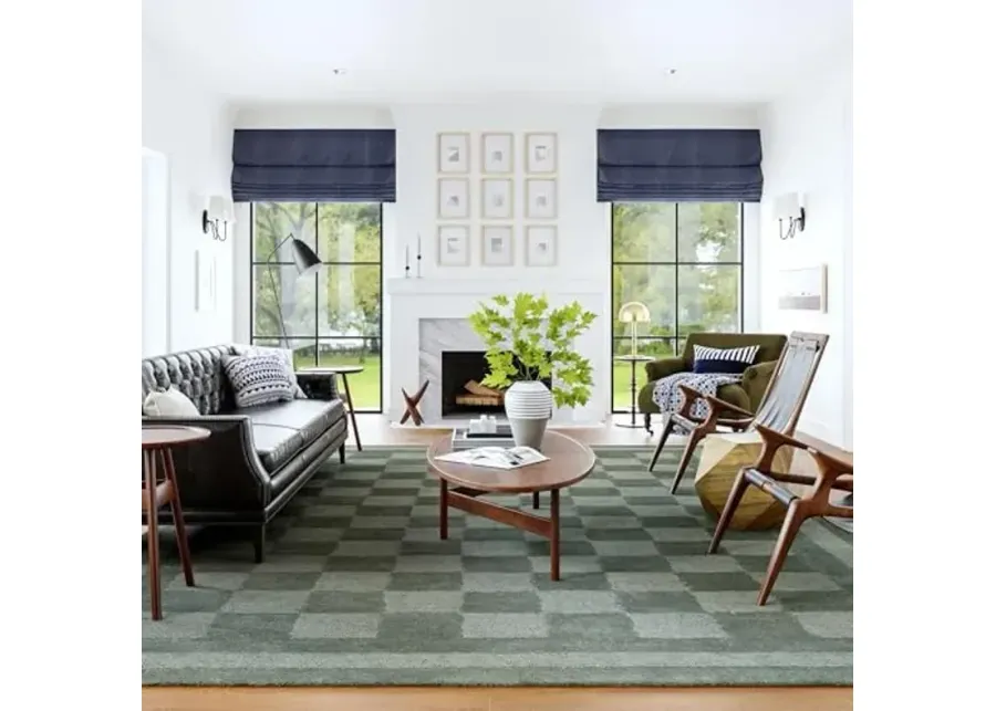 Rugs USA Robyn Wool Area Rug, 2'8" x 8', Green-Robyn Green