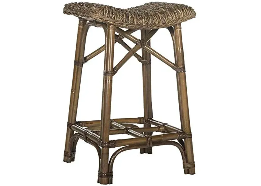 Safavieh Home Collection Ramiro Natural Brown Wicker Barstool-17