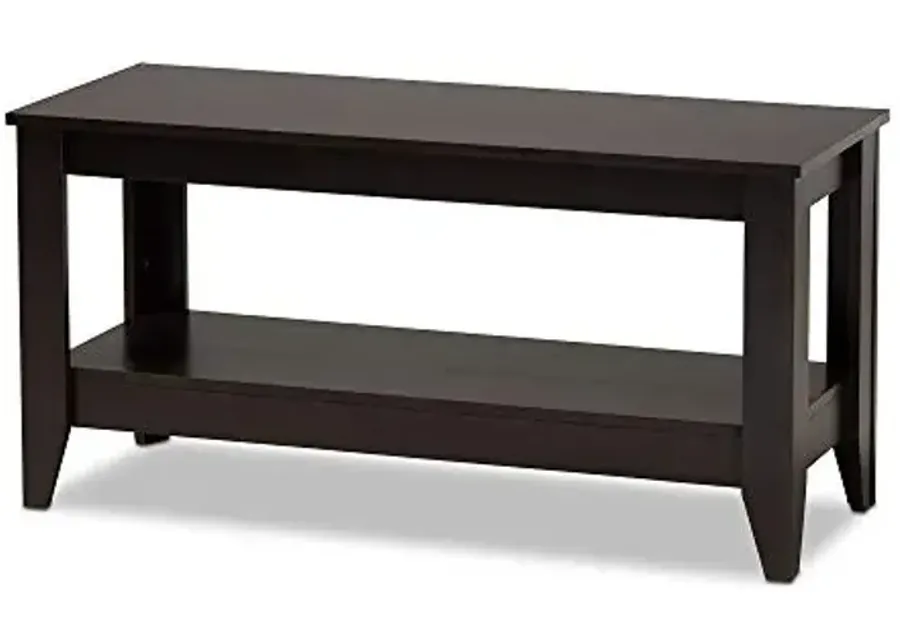 Baxton Studio Coffee Tables, One Size, Dark Brown-Dark Brown