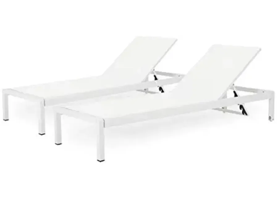 Christopher Knight Home Cynthia Outdoor Chaise Lounge (Set of 2), White.-White 1 68230-christopher-knight-home-cynthia-outdoor-chaise-lounge-set-of-2-white-white-1.webp