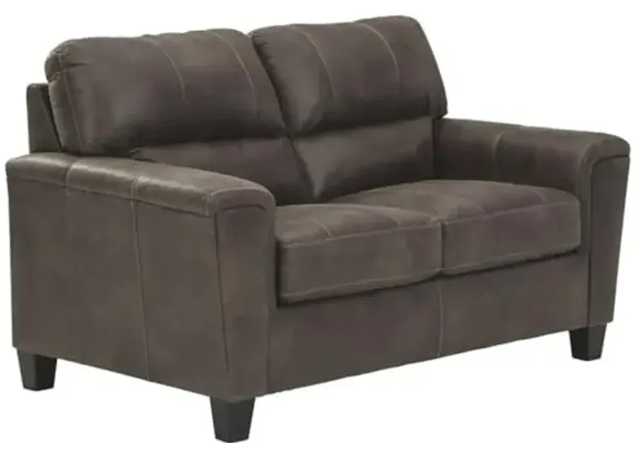 Signature Design by Ashley Navi Loveseat in Smoke-Smoke