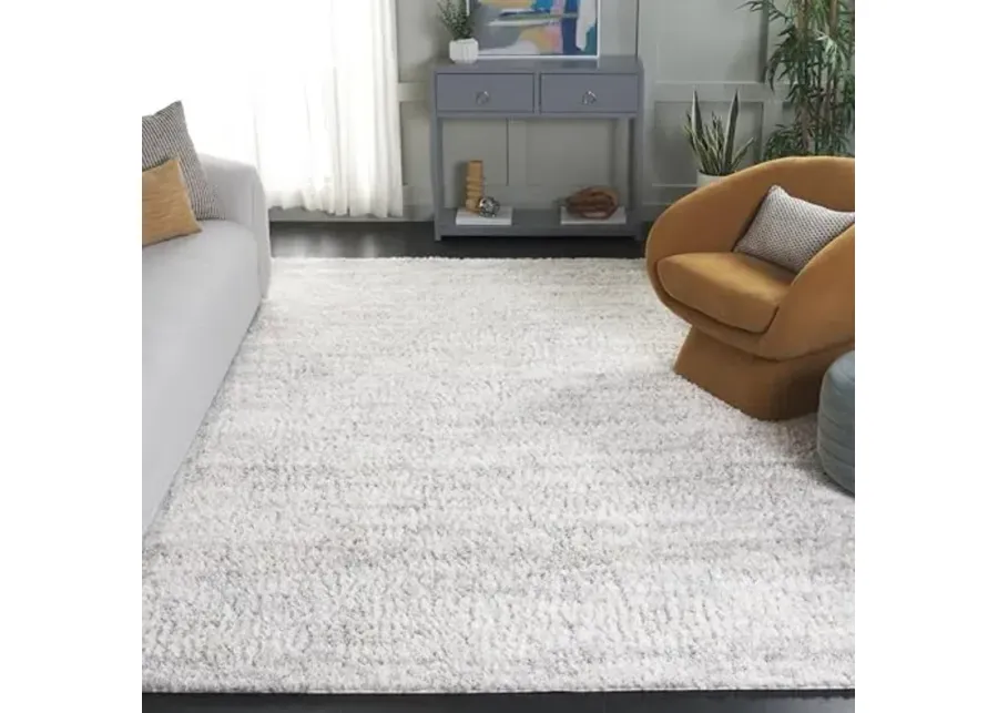SAFAVIEH Area Rug 8x10 - Berber Shag Collection - Large - Ivory & Light Grey, Modern Design, Non-Shedding & Easy Cleaning, Plush Thick Pile, Ideal for Living Room, Bedroom, Dining Space (BER563F)-Ivory, Light Grey
