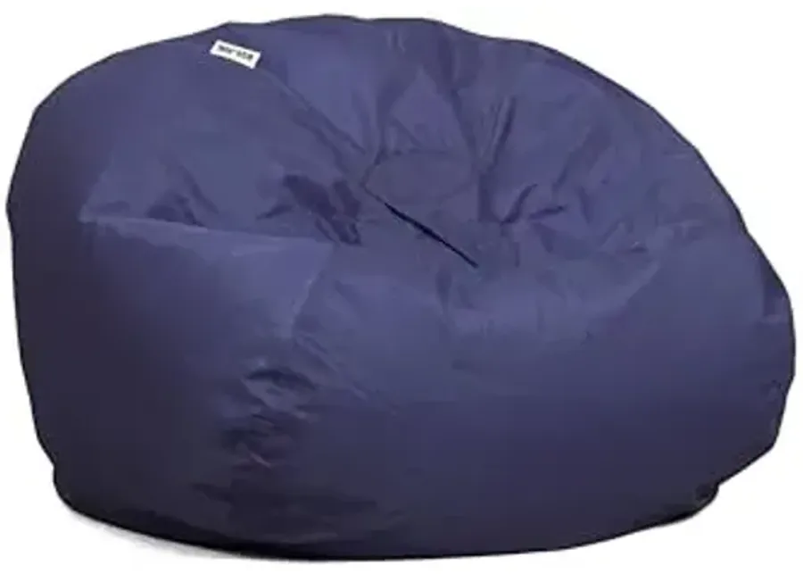 Big Joe Classic Bean Bag Chair, Navy Smartmax, Durable Polyester Nylon Blend, 2 feet Round-Navy