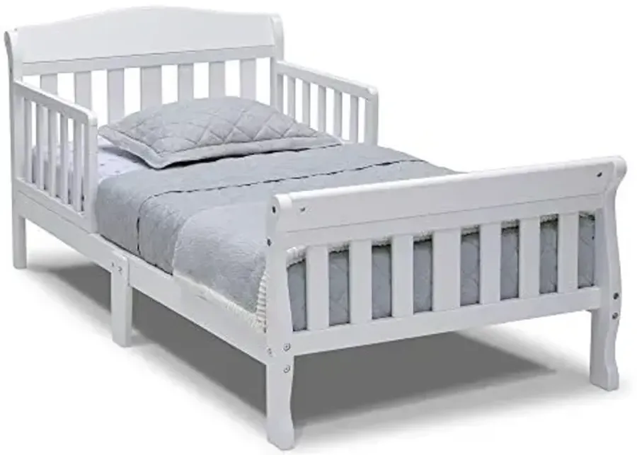 Delta Children Canton Toddler Bed, White-White