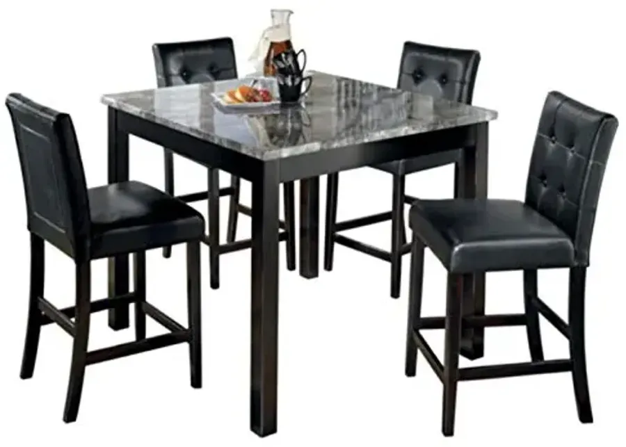 Signature Design by Ashley Maysville 5 Piece Counter Height Dining Set, Includes Table and 4 Bar Stools, Black-Black, Gray 1 68929-signature-design-by-ashley-maysville-5-piece-counter-height-dining-set-includes-table-and-4-bar-stools-black-black-gray-1.webp