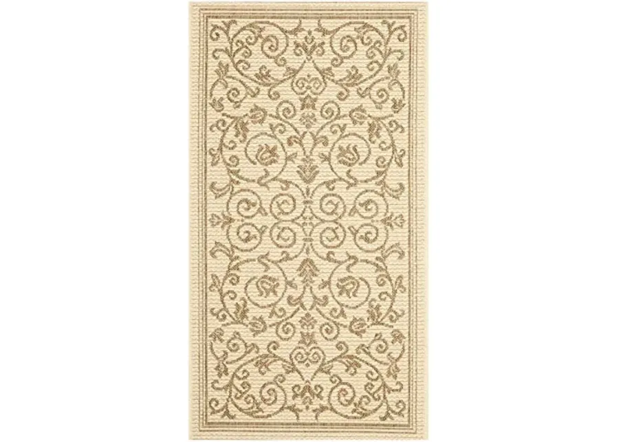 SAFAVIEH Courtyard Collection Accent Rug - 2' x 3'7\-Natural, Brown