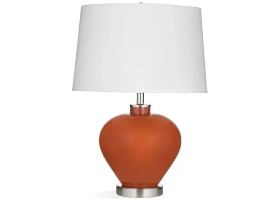 Bassett Mirror Company Mizz Table Lamp in Orange Ceramic-16
