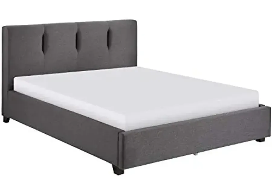 Lexicon Woodwell Platform Bed, King, Graphite-Graphite