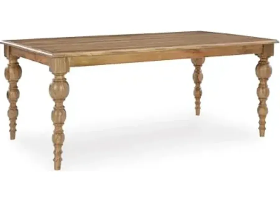 Signature Design by Ashley Rybergston Casual Dining Table with 4 Legs, Light Brown-Light Brown