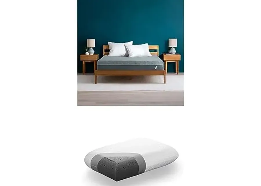 Tuft & Needle Cal King Mint Mattress + 2 King T&N Pillows-Dark Blue