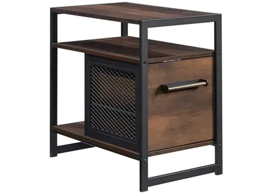 Sauder Briarbrook Small Side Table with Drawer, Barrel Oak Finish-Barrel Oak Finish