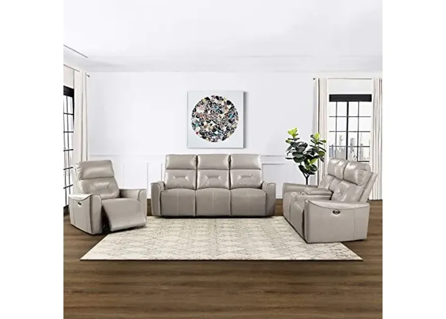Lexicon Edelweiss 3-Piece Power Reclining Living Room Set, Light Gray-Light Gray
