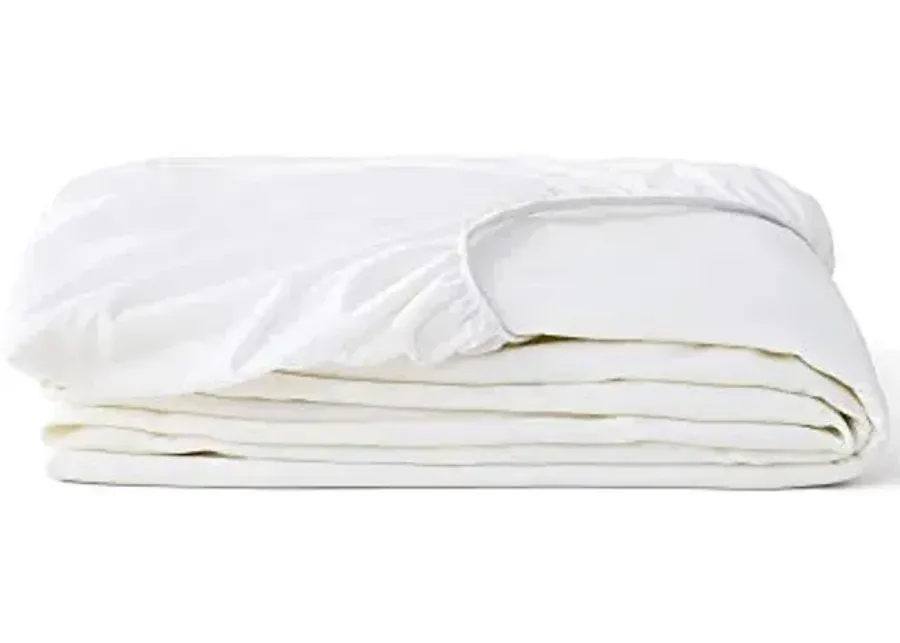Tuft & Needle Twin Mattress Protector - Waterproof, Liquid-Proof, Sleeps Quiet, Fitted Sheet Style, Soft and Comfortable White-White