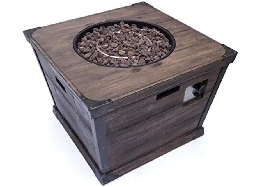 Christopher Knight Home Delaney Outdoor Square Firepit - 40,000 BTU, 32\-32