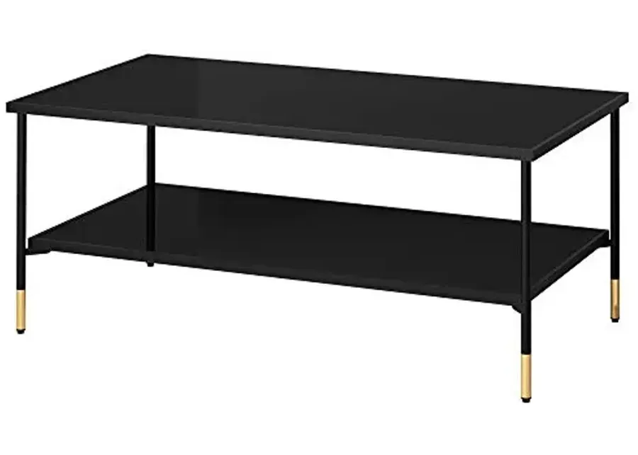 IKEA èSPERè°D Coffee Table, 115x58 cm, Black/Glass Black-Black
