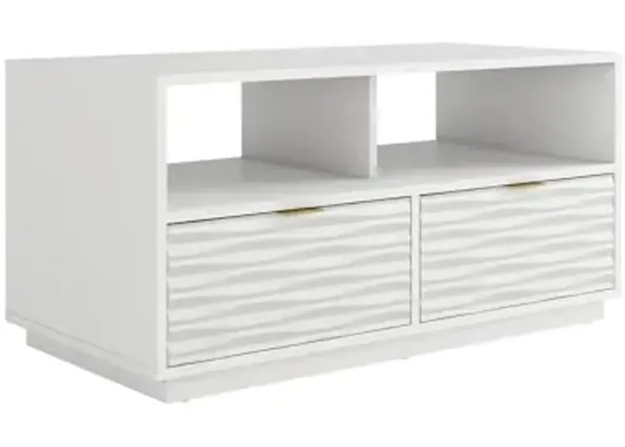 Sauder Morgan Main TV Stand, for TV's up to 43\-White Finish