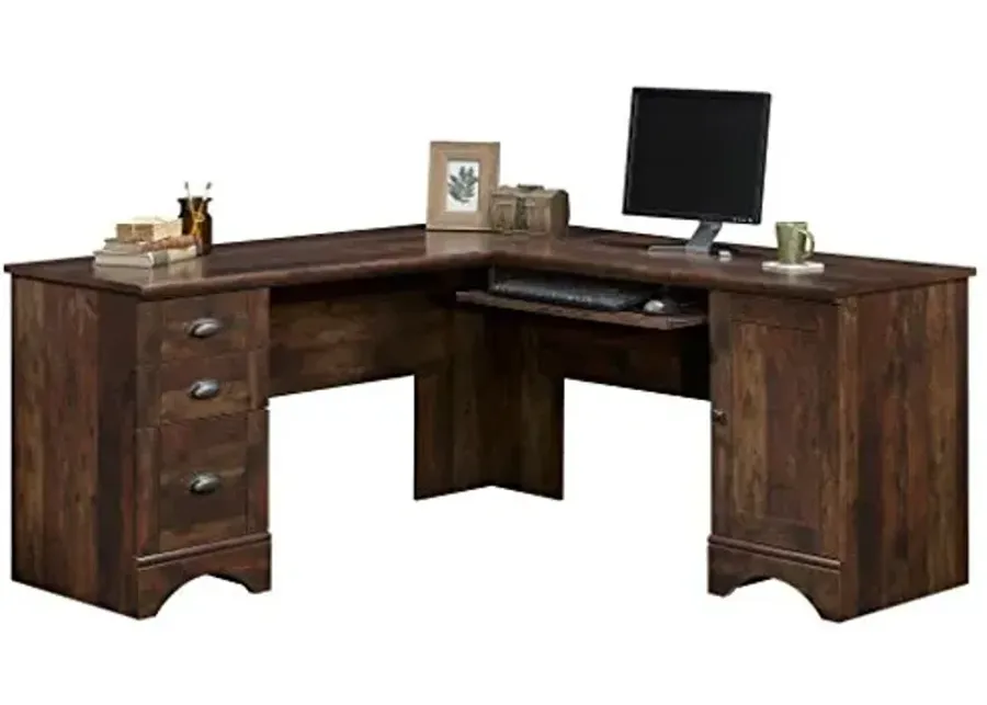 Sauder Harbor View Corner Computer Desk, L: 66.14" x W: 66.14" x H: 30.28\-Curado Cherry