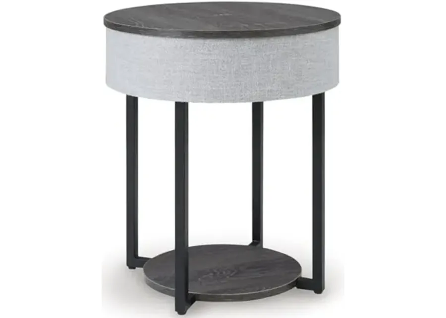 Signature Design by Ashley Sethlen Contemporary Accent Table with Lower Shelf, Wireless Charging and USB-C Charging Ports, Gray & Black-Gray & Black 1 70243-signature-design-by-ashley-sethlen-contemporary-accent-table-with-lower-shelf-wireless-charging-and-usb-c-charging-ports-gray-black-gray-amp-black-1.webp