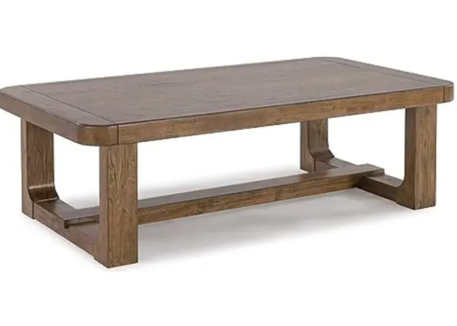 Signature Design by Ashley Cabalynn Traditional Farmhouse Coffee Table, Brown-Brown