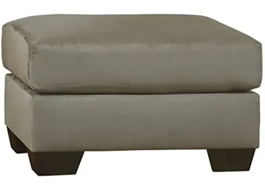 Signature Design by Ashley Darcy Casual Plush Square Accent Ottoman, Grayish Brown-Grey