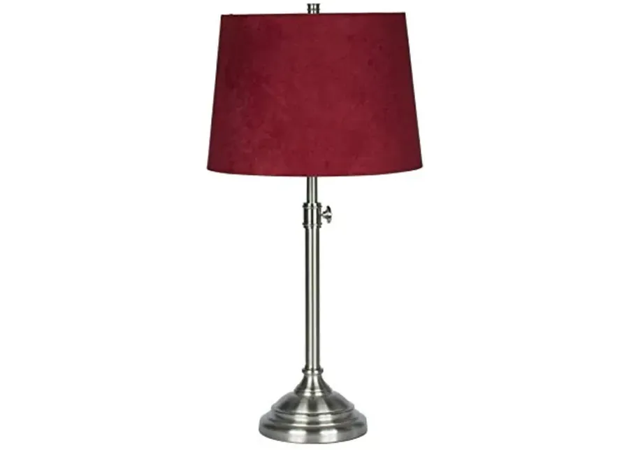 Urbanest Windsor Adjustable Table Lamp, Brushed Nickel Finish Lamp Base with Red Suede Lampshade-Red Suede 1 70373-urbanest-windsor-adjustable-table-lamp-brushed-nickel-finish-lamp-base-with-red-suede-lampshade-red-suede-1.webp